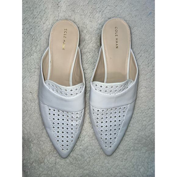 Cole Haan Shoes - Cole Haan white Pointed Toe Mules - size 10